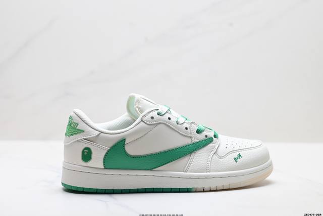 公司级Nike Air Jordan 1 X Travis Scott Aj1倒勾 乔一倒钩 ‘Diy’定制 耐克 低帮文化篮球鞋 完美品质出货 细节如图所示