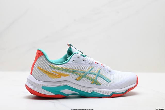 公司级Asics Netburner Ballistic Ff 4 亚瑟士 专业训练鞋 轻量舒适透气材质 升级全新缓震中底部位科技材质 中底处的推进板夹层可助推