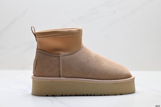 公司级Ugg牛反绒 防水 舒适百搭 厚底 显高显瘦 复古英伦风 短筒雪地靴 货号:1016-1 尺码:35-40 Id:Jhd170-Dzr