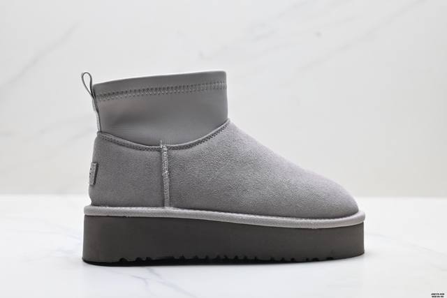 公司级Ugg牛反绒 防水 舒适百搭 厚底 显高显瘦 复古英伦风 短筒雪地靴 货号:1016-1 尺码:35-40 Id:Jhd170-Dzr