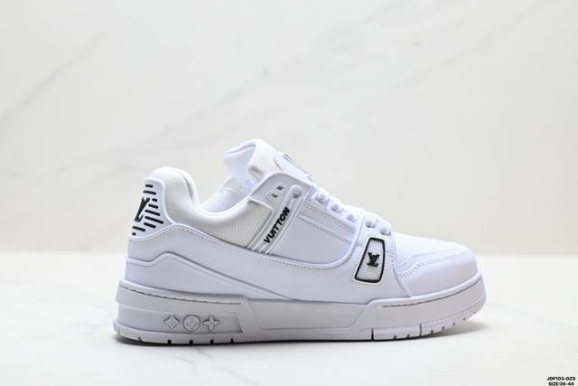 真标Louis Vuitton Trainer Sneaker Low 全新 Lv 路易威登 休闲运动文化百搭板鞋 尺码:36-44 Id:Jdf103-Dzs