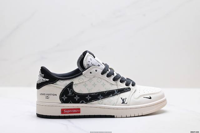 公司级Aj1倒勾Travis Scott X Air Jordan 1 ” Reverse Mocha “ Aj1乔1 Ts 闪电 联名倒钩 低帮文化篮球鞋 完