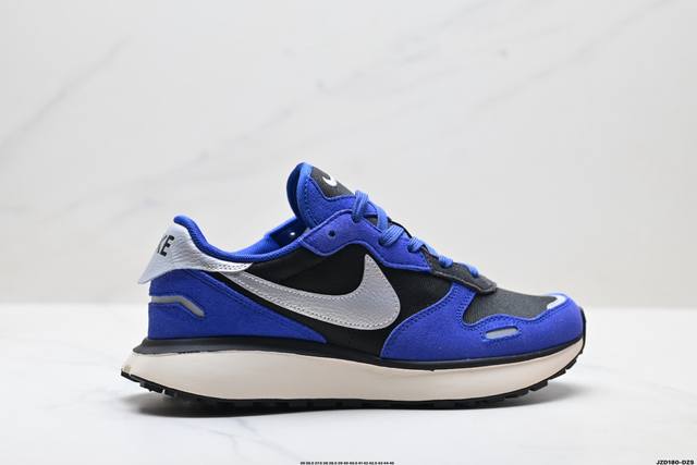 公司级Nike Phoenix Waffle Leather 耐克 舒适防滑耐磨 低帮休闲跑步鞋 原鞋开发 完美鞋型 原楦原数据开发纸版楦型 同源织法半透网纱材
