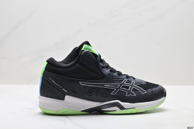 公司级Asics 亚瑟士V-Swift Ff Mt 4 男轻量实战专业排球鞋 新款V-Swift Ff Mt 4专业排球鞋，采用透气超轻材质，白色和灰色搭配时尚