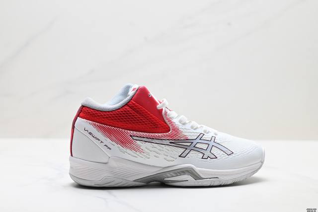 公司级Asics 亚瑟士V-Swift Ff Mt 4 男轻量实战专业排球鞋 新款V-Swift Ff Mt 4专业排球鞋，采用透气超轻材质，白色和灰色搭配时尚
