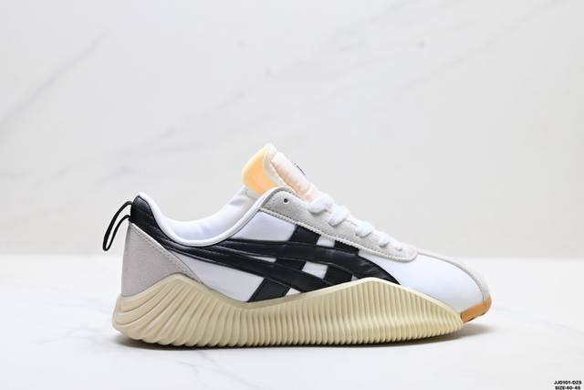 公司级Onitsuka Tiger鬼塚虎 Acromount 百搭舒适 复古运动耐磨 低帮休闲鞋 从20世纪70年代展开的陆上扣球中获得设计灵感 将具有复古感的