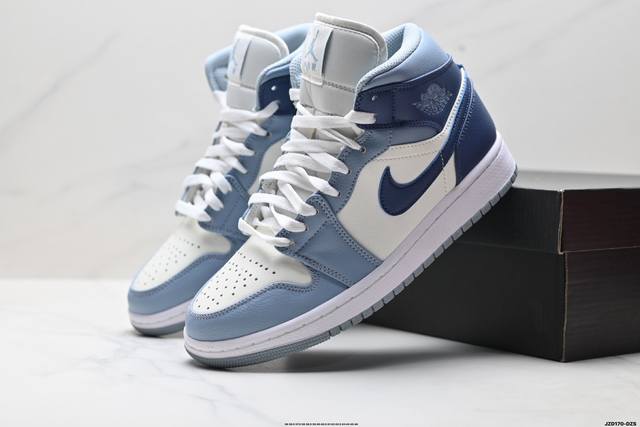 真标Nike Air Jordan 1 Retro Mid Aj1乔丹一代中帮经典复古文化休闲运动篮球鞋 货号:Ck6587-100 Id:Jzd170-Dzs
