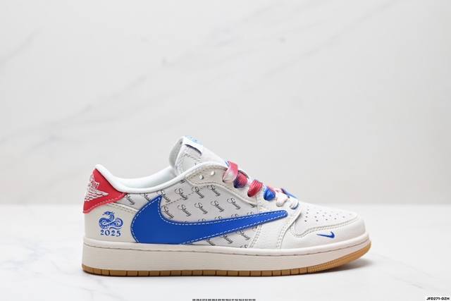 公司级Aj1倒勾Travis Scott X Air Jordan 1 ” Reverse Mocha “ Aj1乔1 Ts 闪电 联名倒钩 低帮文化篮球鞋 完