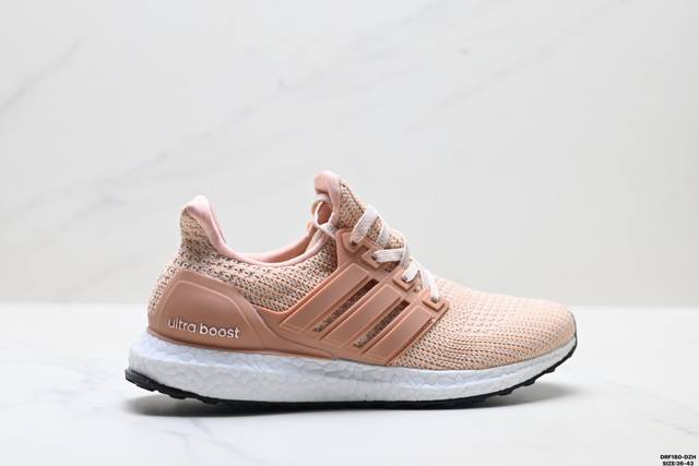 真标Adidas Ultraboost 阿迪达斯 舒适缓震 全掌爆米花休闲运动跑鞋 采用网材搭配反光皮革鞋面 配上Stretchweb网格外底和Boost中底