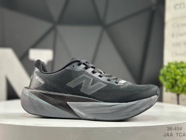 Nb New Balance Fuelcell Rebel V5 柔软舒适耐磨 低帮跑步鞋 男女同款 黑色 尺码：36-45带半码 Jaa Tca