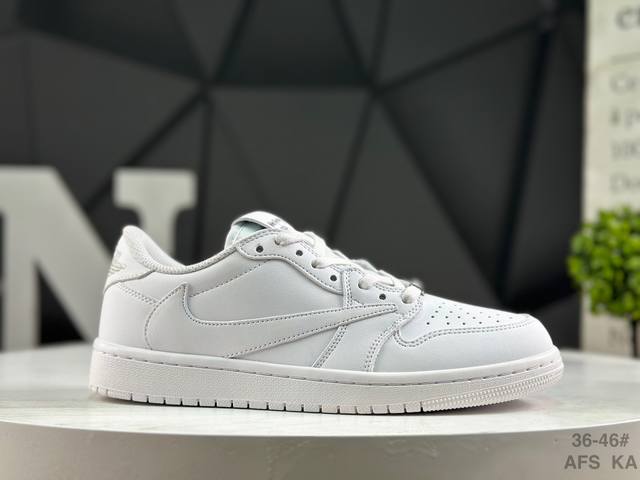 福利特价 耐克 Aj1倒勾Travis Scott X Air Jordan 1 ” Reverse Mocha “ Aj1乔1 Ts 联名倒钩 低帮文化篮球鞋