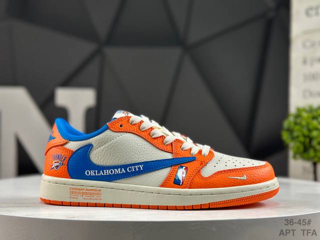 耐克 Aj1倒勾Travis Scott X Air Jordan 1 ” Reverse Mocha “ Aj1乔1 Ts 联名倒钩 低帮文化篮球鞋 完美品质