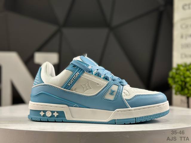 路易威登 Louis Vuitton Lv路易威登板鞋 乘风破浪的姐姐争先种草款,舒适透明底和百搭性霸屏整个时尚娱乐圈，正品1:1套楦复刻，细节调整完美主义！鞋