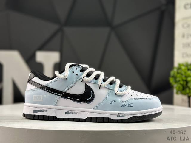 公司级带半码 耐克 Nike Sb Dunk Low 绑带 扣篮系列低帮休闲运动滑板板鞋 货号：Dd1391 100 尺码：如图所示 Atc Lja