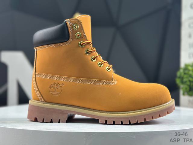 Timberland添柏岚 天伯伦户外高帮休闲大黄靴系列 #广东大厂品质 原盒原包装 #25Ss新款 时尚潮流搭配 面料采用意大利顶级磨砂细纹牛皮 搭配防臭防腐