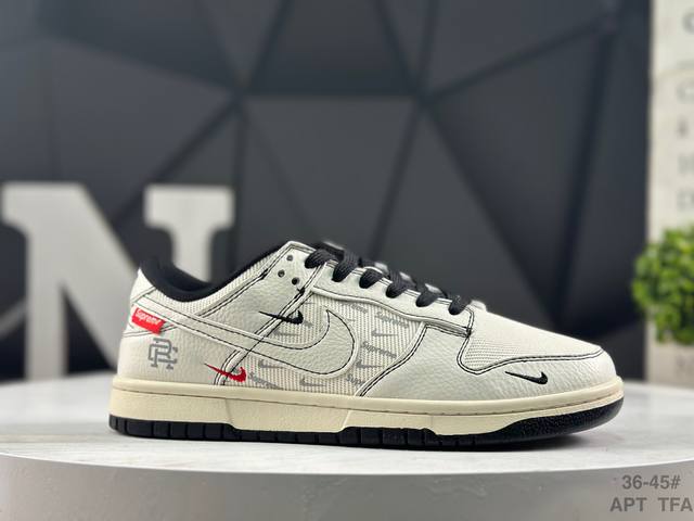 头层Nike 耐克 男女鞋真标半码制，全新 版更新数据窄楦翘头版型，采用荔枝纹牛剖革组合猪巴革鞋面材质，缜密拉帮中底布，鞋垫嵌Eva缓震物料及背胶，全新窄版翘头