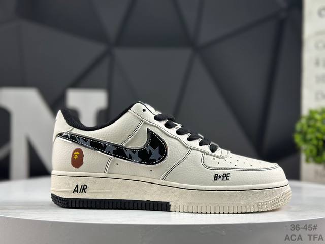 耐克 Air Force 1 Low’07 空军一号低帮休闲板鞋 定制皮料 原楦原纸板 纯正空军版型 内置全掌气垫 货号：Xs1958 523 尺码：如图所示