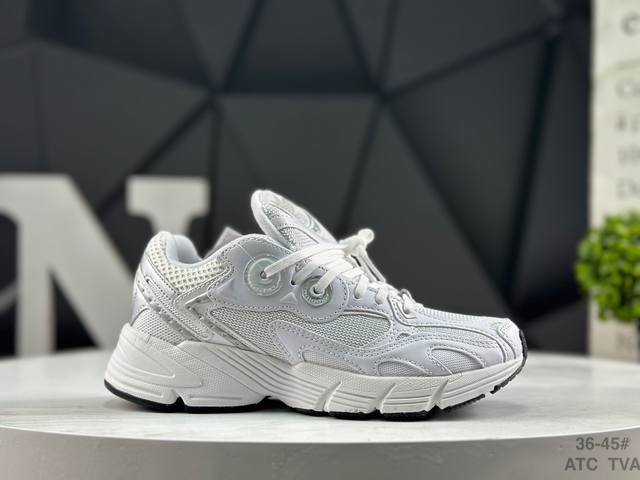 阿迪达斯 Adidas Originals Astir W 阿斯蒂尔系列老爹风复古透气缓震休闲运动慢跑鞋 原楦开发版型采用牛剖革组合透气网织布鞋面材质搭载Tor