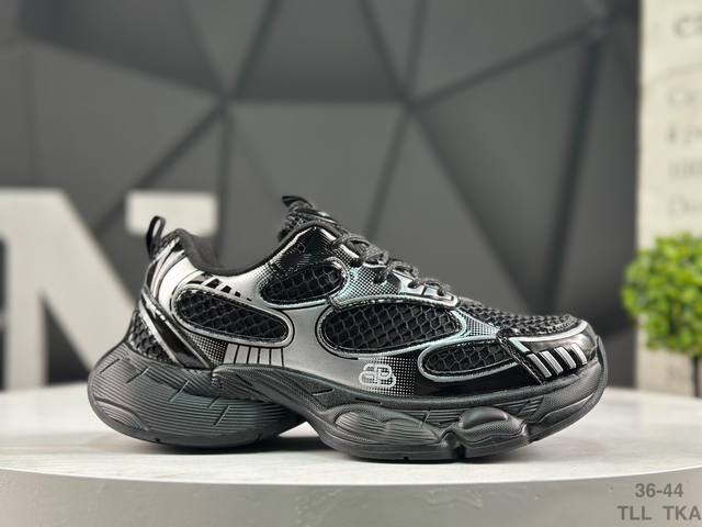 25Ss巴黎世家Balenciaga Sneaker Rose Pink Black 运动休闲鞋系列 老爹鞋潮流风百搭休闲运动鞋 广东品质原厂渠道原装订单 全套