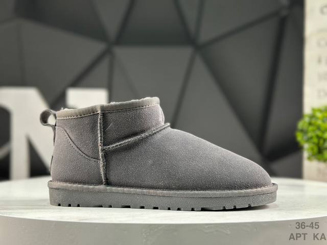 Ugg Classic Ultra Mini 周冬雨 王一博同款 薄底短款雪地靴 小红书爆款 羊毛一体迷你短靴 优选翻毛皮鞋面 手感细腻 羊毛内里 舒适亲肤 茸