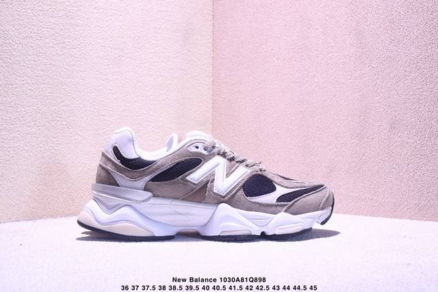 公司级New Balance 9060系列 新百伦 复古休闲运动慢跑鞋 鞋面大身由空间双格及磨砂鞋面拼接而生 采用大面积网眼以及麂皮材质覆盖鞋身 还原经典气质