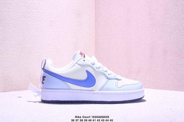 Nike Court Borough Low 低帮百搭透气休闲运动板鞋男女鞋 经典耐用的设计，兼顾舒适脚感和出众风范，演绎匠心之作。结构性的支撑贴合感结合复古篮