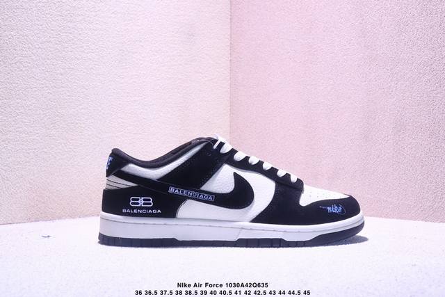 海外限量发售！公司级Nike Air Force 1 '07 Low “古驰联名 灰蓝勾”空军一号 低帮 运动鞋 休闲鞋 折边针车 工艺难度大 原楦头原纸板 原