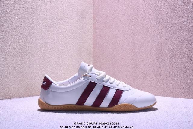 Adidas Grand Court 舒适百搭时尚简约 低帮 网球鞋 货号：J09687 尺码：36 36.5 37.5 38 38.5 39 40 40.5