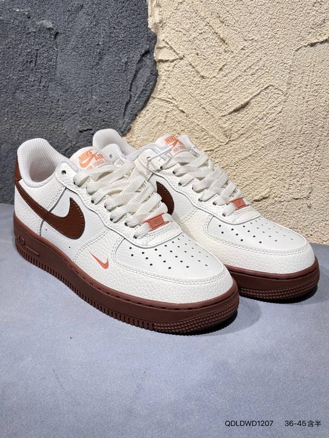 新品上市实拍 Nike Air Force 1'07 Low Lv联名 琥珀棕黄 空军一号低帮休闲板鞋 Lw3378 尺码：36 36.5 37.5 38 38