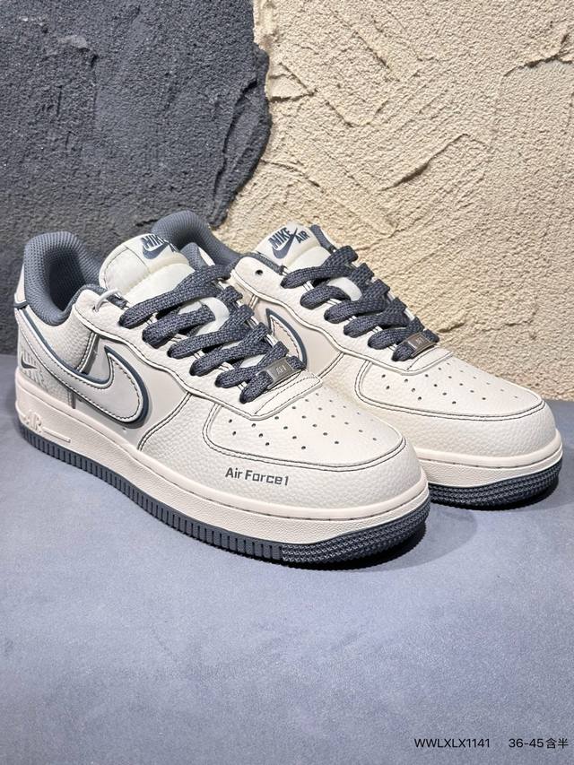 新品上市实拍 Sup X Air Force 1 Low 米白灰钩 原楦头原纸板 打造纯正空军版型 #专注外贸渠道 全掌内置蜂窝气垫 #原盒配件 原厂中底钢印、
