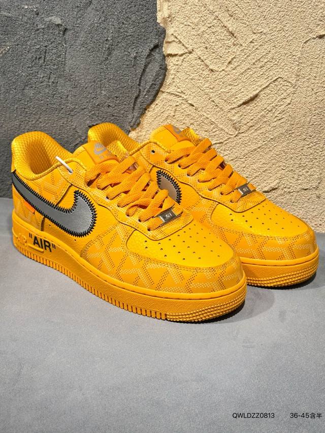 新品上市实拍 Nike Air Force 7 Low 蓝黄渐变 空军一号低帮休闲板鞋 Gs9875-002 #定制皮料 原厂3D打印 定制鞋盒 原楦原纸板 纯