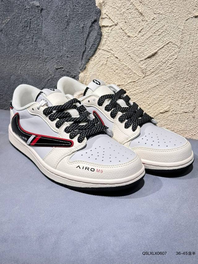 新品上市实拍 Travis Scott X Fragment Design X Air Jordan 1 Low Og Sp Aj1 乔1 低帮文化休闲板鞋 #