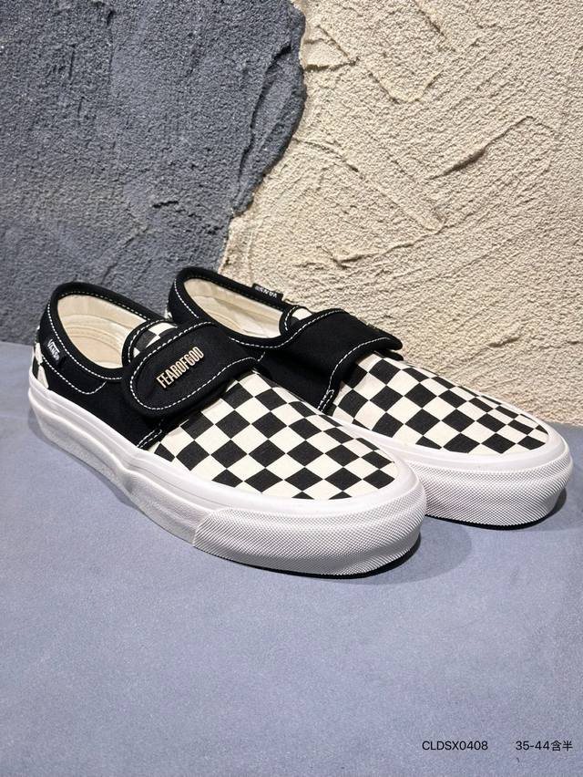 Vans Cassic Slip-0N 紫蓝色棋盘格一脚蹬休闲运动板鞋 Vn0A33Tb42 Cldsx0408