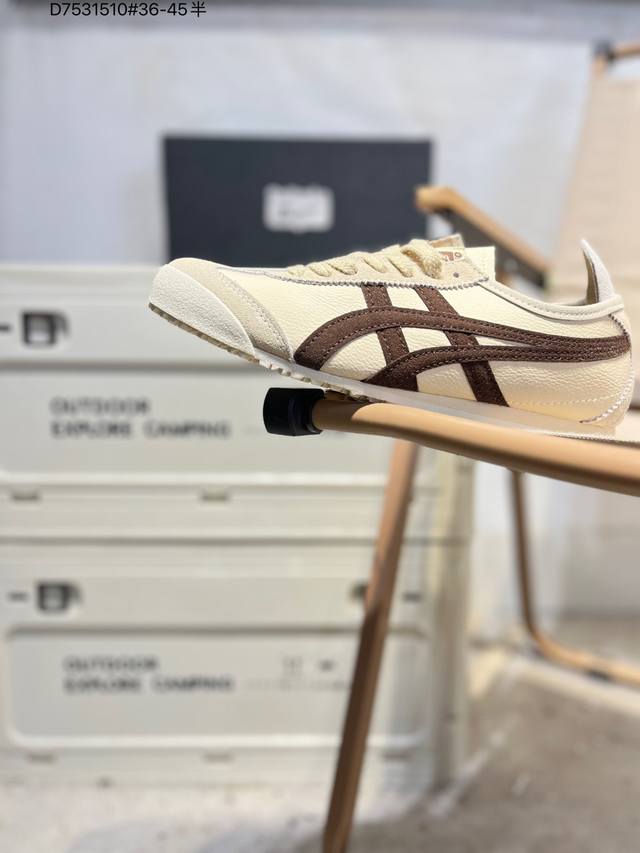 Onitsuka Tiger Mexico 66 鬼冢虎 墨西哥升级版系列低帮复古经典虎爪百搭休闲皮革慢跑鞋1183B391 D7531510#36-45半