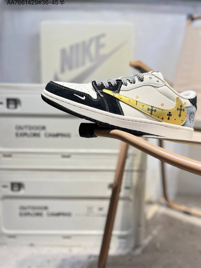 公司级头层皮乔丹Air Jordan 1 Low Aj1低帮系列篮球鞋 官方同步配色 原装级产物 #拒绝公底 立体鞋型 细节完美 高清洁度Hs8068 Aa76