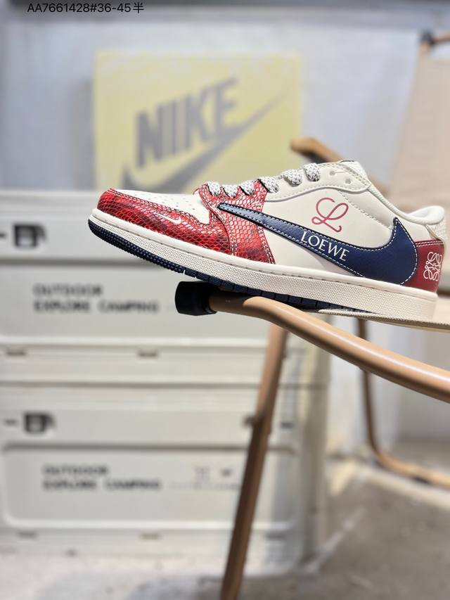 公司级头层皮乔丹Air Jordan 1 Low Aj1低帮系列篮球鞋 官方同步配色 原装级产物 #拒绝公底 立体鞋型 细节完美 高清洁度Hs8068 Aa76