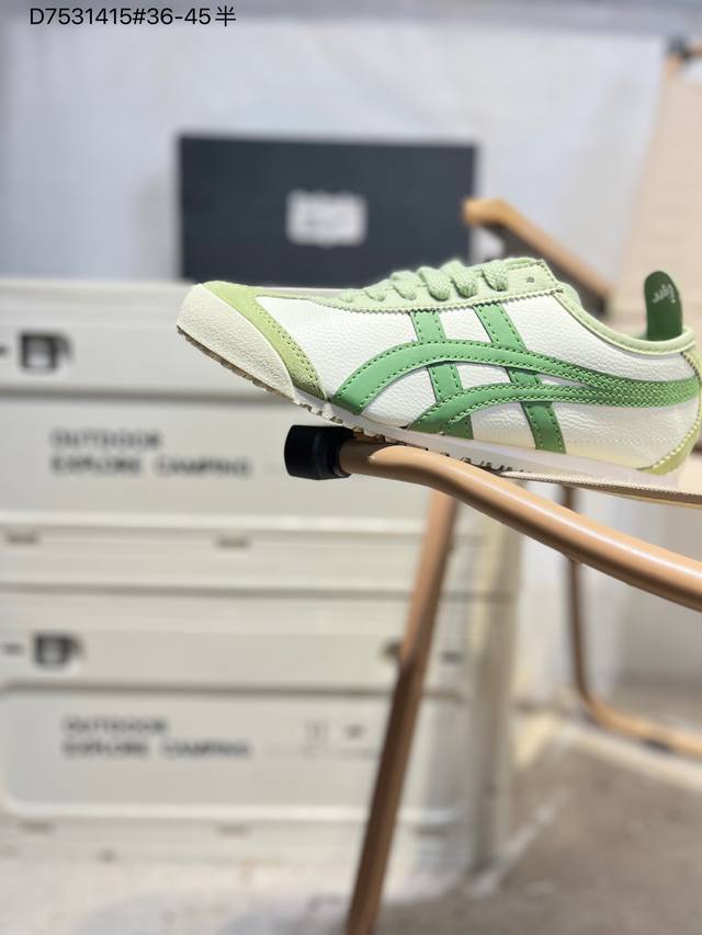 Onitsuka Tiger Mexico 66 鬼冢虎 墨西哥升级版系列低帮复古经典虎爪百搭休闲皮革慢跑鞋1183A201 D7531415#36-45半
