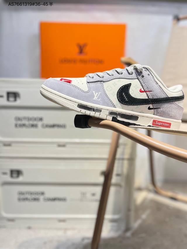 Lv X Nike Sb Dunk Low 大厂出品 极力推荐 新配色 原装头层材料 独家版型蒸餾加工 帶來的是更好的视觉和脚感体验 大厂纯原品质出货 清洁度