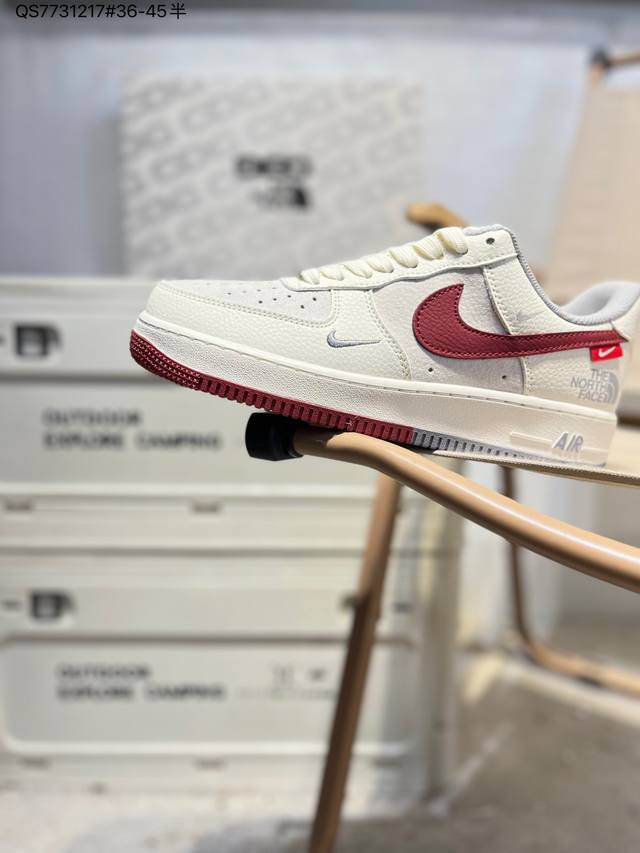 纯原头层版本北面 X Nk Air Force 1'07 Low 空军一号低帮休闲板鞋 #定制皮料 原楦原纸板 纯正空军版型 高清洁度 内置全掌气垫Dm6868