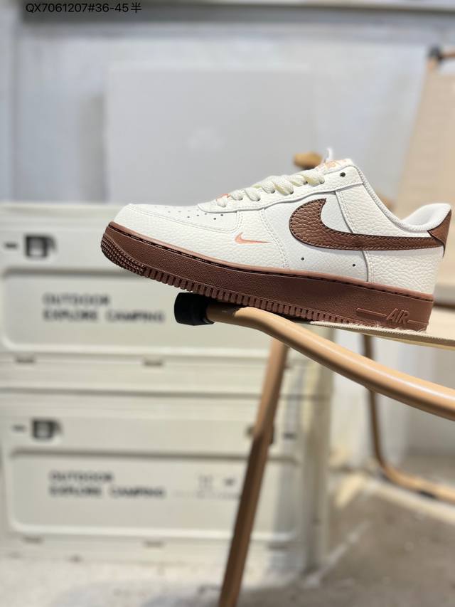 纯原头层版本Nk Air Force 1'07 Low 空军一号低帮休闲板鞋 #定制皮料 原楦原纸板 纯正空军版型 高清洁度 内置全掌气垫Im3378 Qx70