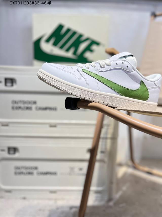 Air Jordan 1 Low Golf Sp Neutral Oliv Aj1乔丹一代高尔夫版系列低帮经典复古文化休闲运动鞋“Ts联名倒钩”Dm7866 Q