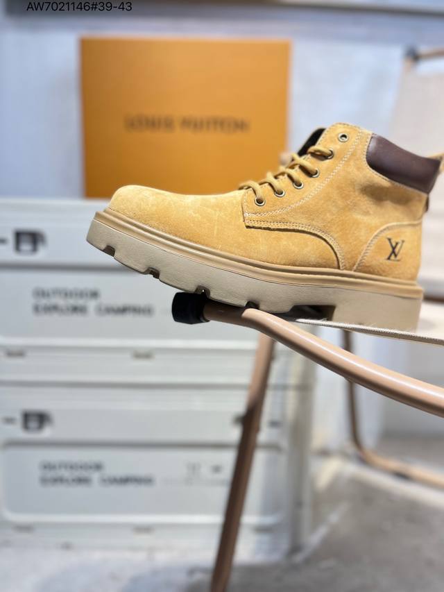 Timberland X Louis Vuitton Lv联名款 添柏岚 天伯伦老花大黄靴 原厂五金开模鞋带扣 全新升级Aw7021146#39-43
