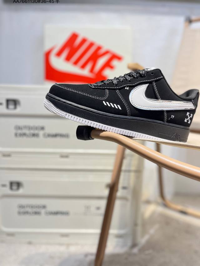 纯原头层版本Nk Air Force 1'07 Low 空军一号低帮休闲板鞋 #定制皮料 原楦原纸板 纯正空军版型 高清洁度 内置全掌气垫Dk0188 Aa76