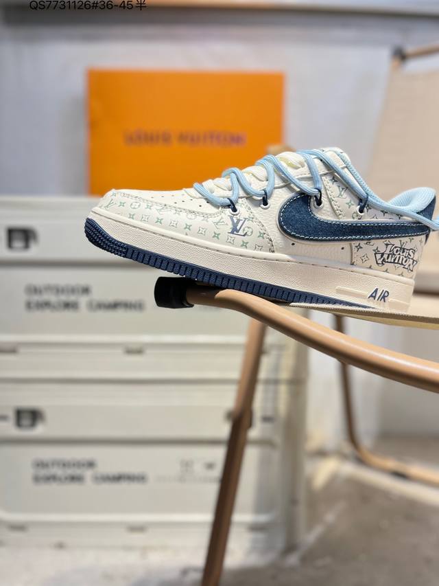 纯原头层版本Lv X Nk Air Force 1'07 Low 空军一号低帮休闲板鞋 #定制皮料 原楦原纸板 纯正空军版型 高清洁度 内置全掌气垫Dm6868