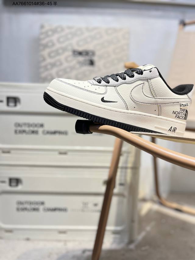 北面 X Nk Air Force 1'07 Low 空军一号低帮休闲板鞋 #定制皮料 原楦原纸板 纯正空军版型 高清洁度 内置全掌气垫Js8028 Aa766