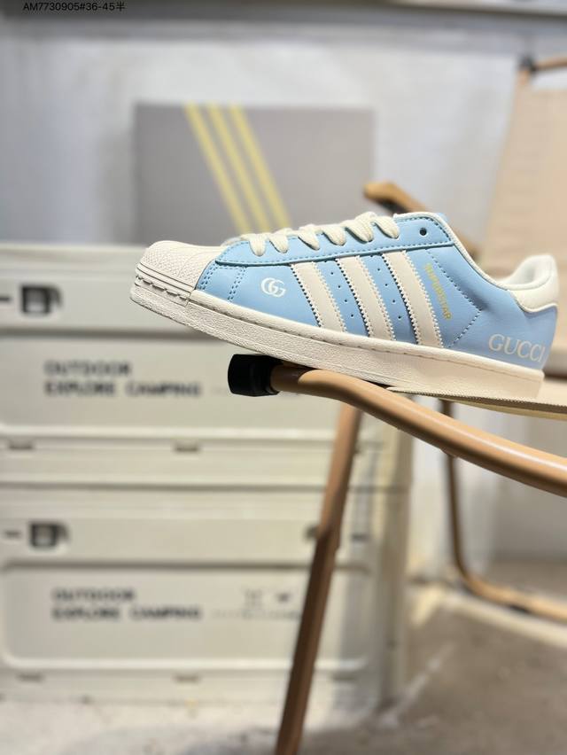 古驰 X Adidas Originals Superstar 经典配色 经典贝壳头官网同步 实拍首发渠道正品订单 诠释市场最高工艺水平区别市面普通真标版本，进