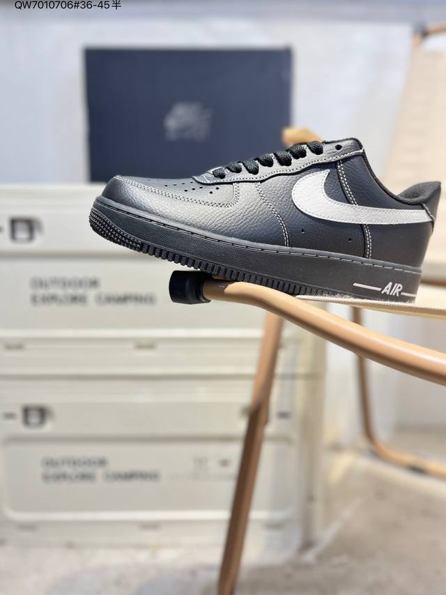 Nk Air Force 7 Low 空军一号低帮休闲板鞋 #定制皮料 原楦原纸板 纯正空军版型 高清洁度 内置全掌气垫Hq2037 Qw7010706#36-