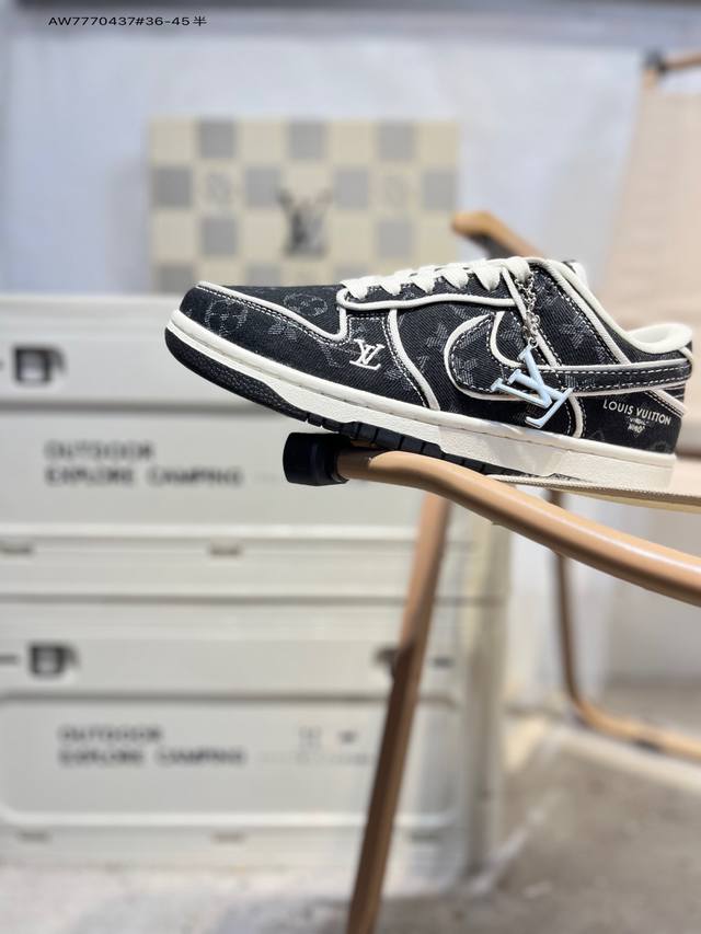 Lv X Nike Sb Dunk Low 大厂出品 极力推荐 新配色 原装头层材料 独家版型蒸餾加工 帶來的是更好的视觉和脚感体验 大厂纯原品质出货 清洁度