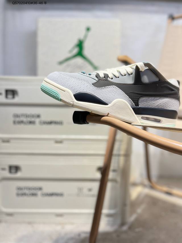 Nigel Sylvester X Air Jordan 4 Rm Aj4乔4 联名款低帮文化篮球鞋 它由纺织网布、皮革和翻毛皮混合而成，散发出时尚、高级的外观