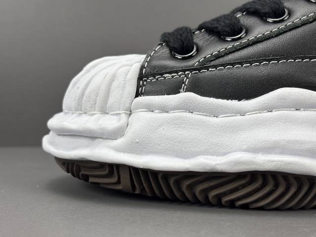 三原康裕 Blakey 皮革 徽标系带 时尚板鞋 黑白 男女同款 尺码35-42